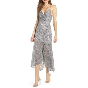 NWT 4SI3NNA Animal Print Crossback Maxi Dress